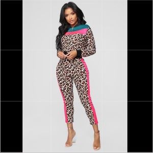 Leopard Pant Set. Size Small